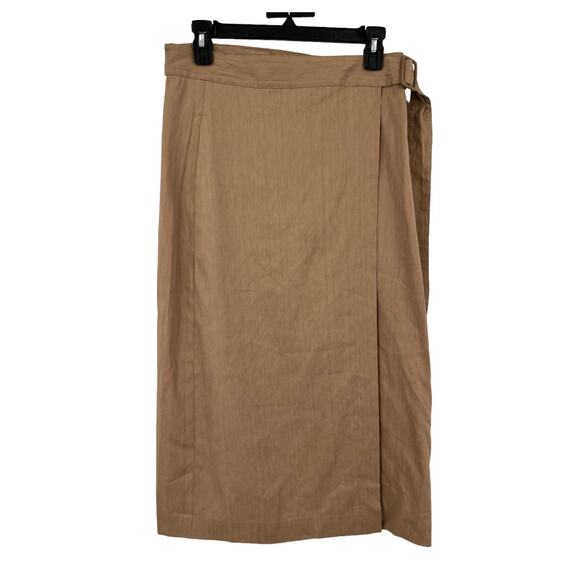 Vince skirt Buckle Wrap tan size 2 - Picture 2 of 7